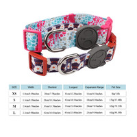 Beau collier pour animaux de compagnie Vegen Aqua brillant à sublimation collier de chien en nylon marron réglable personnalisé avec boucle imprimée avec logo anneau en D