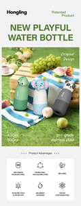 Bouteille isotherme Hong Ling 400 ml pour enfants, motif <span class=keywords><strong>ballon</strong></span> <span class=keywords><strong>de</strong></span> football, double paroi sous vide, sans BPA, pour l'école et les activités <span class=keywords><strong>de</strong></span> plein air - Product Image 5