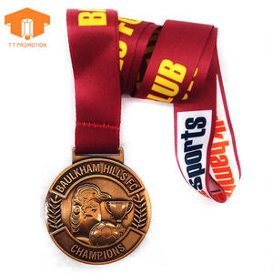 Hochwertiger Hersteller Metall Kupfer beschichtet Gold Doppel Logo Schule Teilnahme Sport Display Benutzer definierte 2D Lanyard Medaille - Product Image 5