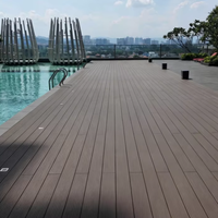 Plancher de terrasse en composite bois-plastique (WPC) en teck et érable, antidérapant, écologique, imperméable, pour extérieur - Vente chaude