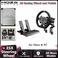 Paquete de Simulación de Carreras MOZA Racing R3 3.9Nm Direct Drive con Volante ESX y Pedales para Xbox y PC, Compatible con Venta al Por Mayor Global