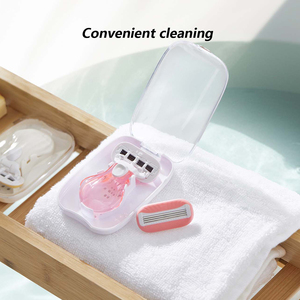 Phụ Nữ Tóc Loại Bỏ Dao Cạo Cơ Thể Mặt Mini Xách Tay Dao Cạo Với Trường Hợp - Product Image 5