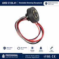 Receptáculo con Atenuación ANSI C136.41, Enchufe Fotoeléctrico de 5 Pines con Bloqueo Giratorio, 480V 15A para Alumbrado Público Inteligente