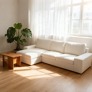 Divano Componibile Tradizionale a 3 Pezzi a Forma di <span class=keywords><strong>L</strong></span> Reclinabile con Rivestimenti Rimovibili in Tessuto Grigio Stile <span class=keywords><strong>Antico</strong></span> Trapuntato Francese per Soggiorno - Product Image 1