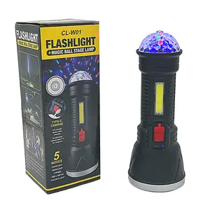 Plastic ABS LED Rechargeable Magic Ball LAMP Flashlight