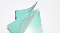 Classeur de présentation coloré et tendance, avec spirale, 4 pages, 10 pochettes, en PP transparent, pour étudiants et professionnels