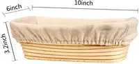 Большая Овальная корзина, квадратная Экологически чистая кухонная корзина для выпечки овальной формы с вкладышем, корзина для брожения хлеба