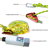 Guirlande lumineuse LED pour camping, résistante aux intempéries, avec télécommande et minuterie, pour tente, randonnée et éclairage d'ambiance extérieur