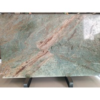 YDSTONE Granit Vert Tanzanite Personnalisé, Pierre Naturelle, Granit Vert, Quartzite Vert pour Comptoirs et Îlots