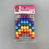 Perles décoratives en plastique à gros trous pour dreadlocks, motifs colorés, pour accessoires capillaires DIY, vente en gros