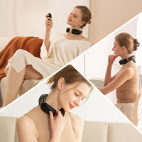 Alphay Anpassbares Logo Leichtes Beheiztes Nackentherapiegerät für Reisen, Büro und Zuhause Elektrischer Nackenmassagegerät