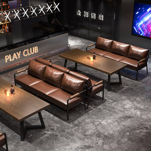 Sillas de <span class=keywords><strong>Bar</strong></span> Modernas Estilo Industrial Vintage, Tipo Cabina para Apartamento, de Hierro Forjado y Cuero Sintético, Personalizables, para Uso Comercial - Product Image 2