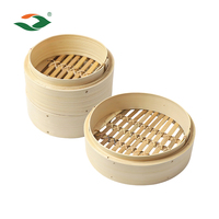 Panier vapeur en bambou naturel de 28 cm pour usage en restaurant