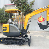 FREE SHIPPING Kubota Engine Excavator China Compact New Mini Excavators 2 Ton for Optional Breaker Hammer and Deep Trench Bucket