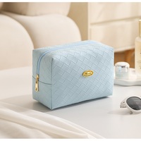 Haut de gamme Mini carré Faux cuir beauté vanité sac pour femmes luxe en cuir Pu sac cosmétique mode dames maquillage pochette