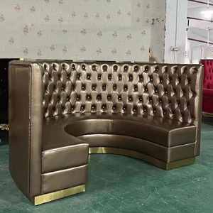 Canapé stand antique en cuir moderne et vintage Canapé Manchester de restaurant en cuir tapisserie d'ameublement de style nordique à vendre - Product Image 4