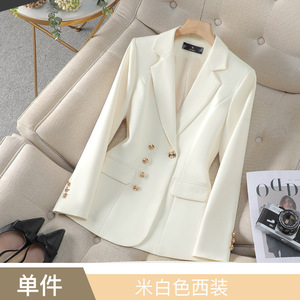 Women's Satin Suit Set Long Sleeve Notched Collar Formal <b>Work</b> Wear Spring Anti-Wrinkle YSY-8915 - Product Image 4