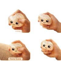 Jouets à presser en forme de pain vapeur réaliste avec visage souriant coloré, anti-stress, décoration de bureau, cadeaux de fête pour enfants, jeu sensoriel