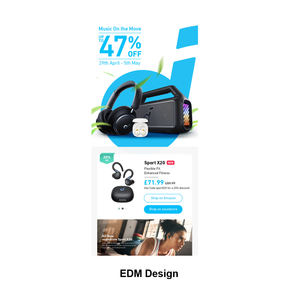 Desain Email EDM pengembangan kustom desain Email desain Image panjang - Product Image 1