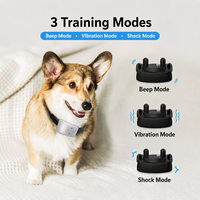 Collier de dressage pour chien rechargeable, double détection, faible risque d'erreur, utilisation facile, certifié FCC et RoHS, dispositif anti-aboiement
