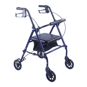 รถช่วยเดินแบบพับได้ รุ่น Shu Ning Home Walker Rollator น้ำหนักเบา พร้อมที่นั่งและกระเป๋า สำหรับผู้สูงอายุ - Product Image 4