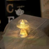Lampe de nuit LED 3D moderne en forme de champignon mignon, lampe de table d'ambiance féerique, alimentée par piles ou en mode secteur, lumières colorées, commande manuelle, pour la maison