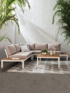 Chaise longue de piscine écologique et durable en aluminium pour l'extérieur, lit de repos en métal pour patio, chaise longue en corde - Product Image 1