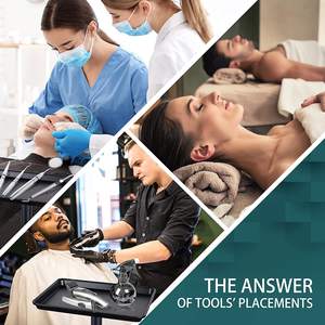 Carrito de Peluquería Metálico para Salón de Belleza, Herramientas de Spa, Bandeja de Aluminio Ajustable, Venta al Por Mayor - Product Image 3