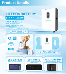 8 Year Warranty 16kwh <b>Battery</b> Storage 51.2v 314ah Solar <b>Battery</b> for Home Power Bank - Product Image 2