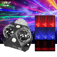 Effet laser rotatif RGB Mini LED Moving Head Lumière de disco 3-en-1 DMX512 Activée par le son 80W 6000K Lumière du jour DJ Fête Bar Mariage