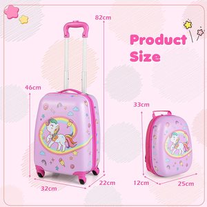 <span class=keywords><strong>Set</strong></span> di <span class=keywords><strong>Valigie</strong></span> per Bambini con Ruote Girevoli, 5 Pezzi, Bagaglio a Mano per Ragazze Approvato dalle Compagnie Aeree, <span class=keywords><strong>Set</strong></span> <span class=keywords><strong>Valigie</strong></span> per Bambini da 16 Pollici - Product Image 1