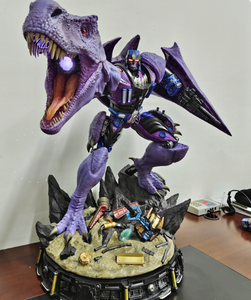 Beast Wars Super Warrior Tyrannosaurus Estilo Anime para Base de Estatua Coleccionable de Resina Pintada a Mano Ultrafina de Ciencia Ficción - Product Image 2
