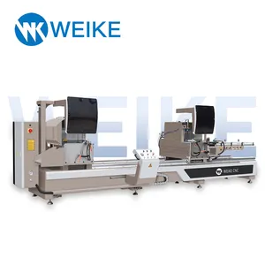 Weike CNC cửa sổ cửa chế biến làm miter Saw màn hình kỹ thuật số CNC đôi đầu nhôm chính xác cắt Saw máy