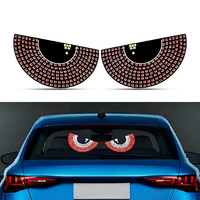 Lampe LED USB pour voiture, yeux de démon, émoticône dynamique, lampe d'ambiance, signalisation de danger filaire pour pare-brise arrière de véhicule, décoration