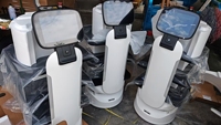 Robot de livraison de nourriture MiCity Factory en promotion, télécommandé, avec une charge utile de 30 kg, robot serveur de restaurant, navigation laser