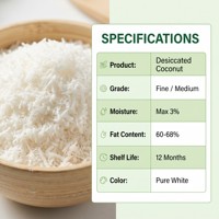 Noix de coco râpée de qualité supérieure, 100% naturelle, blanche, pour pâtisserie, desserts et confiseries
