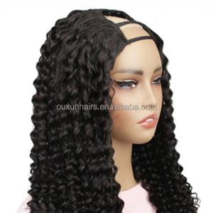 Peluca suelta rizada más vendida V U parte 100% cabello humano vietnamita y mongol crudo, cutícula alineada, pelucas rizadas sin pegamento en todos los tamaños - Product Image 1