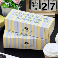 Boîte en carton jetable écologique biodégradable recyclable pour pâtisserie, dessert, biscuits, emballage alimentaire avec logo personnalisé