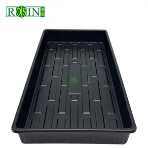 Wholesale 20x10 Inches Garden Plastic Black Flat Nursery Seed Tray Microgreen Trays Without Holes