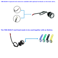 Lecteur de cartes Dallas Key Probe DS1990A-F5 Ibutton & TM, durable, étanche, ABS, cuivre chromé, 20 cm