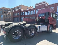 Camion tracteur d'occasion rouge 6x4 360HP FAST 12 vitesses manuel toit haut FOTON Auman ETX 2017 remis à neuf officiellement garantie 6 mois