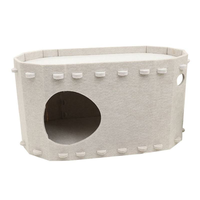 Nichoir pour chat amovible de style moderne pour l'intérieur avec coussin en feutre et tissu non tissé, taille personnalisable, doux et écologique