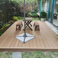 Matériau de terrasse extérieure Revêtement de sol en bois composite Planche de terrasse en stratifié WPC