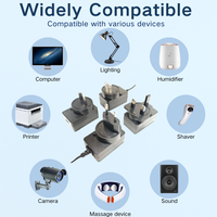 Adaptateur de voyage international à prise interchangeable, adaptateur secteur AC/DC 12V 2A 9V 5V 24V