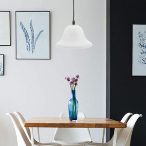 Ministral hiện đại Châu Âu Trắng thủy tinh đèn bóng râm làm bằng tay trong nhà sử dụng trần trong suốt ánh sáng bao gồm đèn sàn thay thế - Product Image 3