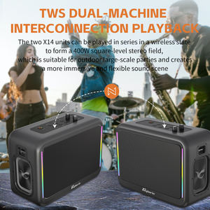 X14 200W Karaoke hoparlörü 2 bas diyaframlar uzun ömürlü çalma süresi Stereo 3D ses açık kablosuz taşınabilir mobil amplifikatör - Product Image 5