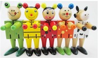 Marionnettes Robots en Bois DIY pour Enfants, Jouet de Dessin Animé pour le Divertissement et Figurine