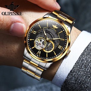 OUPINKE 3190 Hollow Automatic <b>Mechanical</b> Watch For Men Swiss Certificate Brand Men's Watches Luxury Waterproof Man Hand <b>Clock</b> - Product Image 6