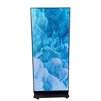 Écran LED sur pied P1.86 pour affichage publicitaire en centre commercial, couleur intégrale, étanche IP65, support au sol
