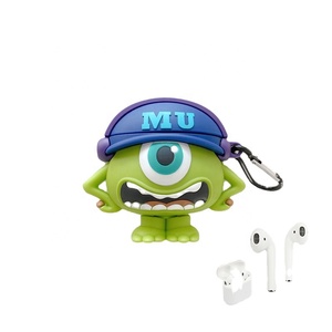 Étui AirPods en silicone antichoc personnalisé en gros, motif dessin animé 3D mignon, pour protection des écouteurs - Product Image 1